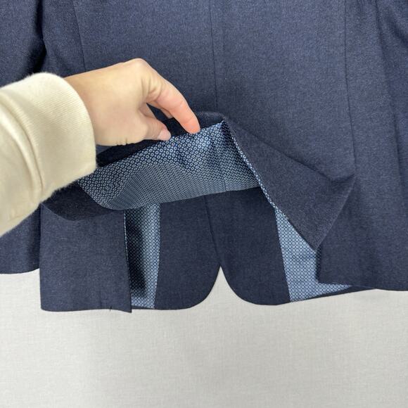DoBell Mens Blazer UK 38R Blue Wool Tweed Slim Sport Coat Suit Jacket Career - Picture 8 of 12